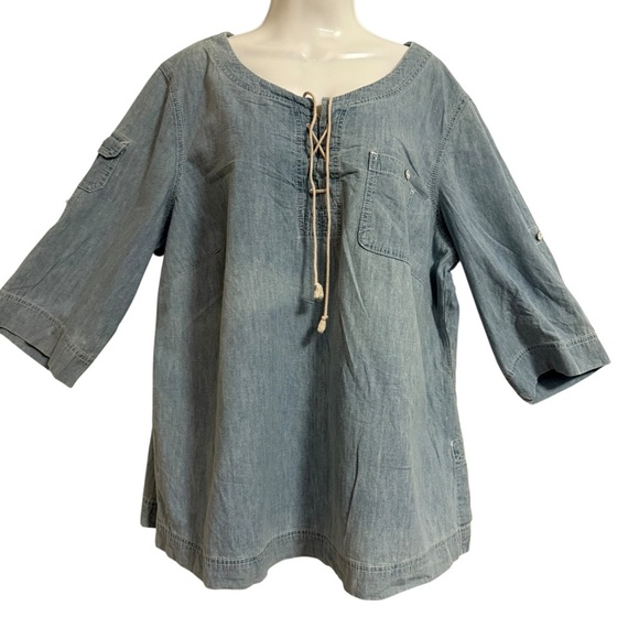 Lauren Jeans Company Ralph Lauren Nautical Tunic Top SZ 2X Coastal Maine - Picture 1 of 10